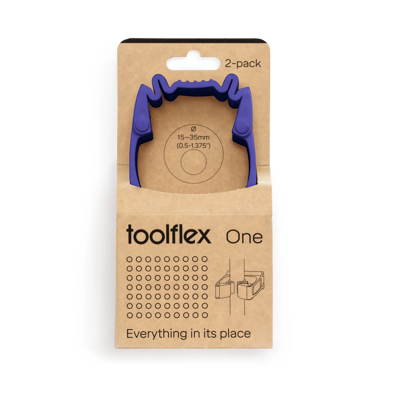 Toolflex One Gereedschapshouder Paars 15-35 mm (2 stuks)