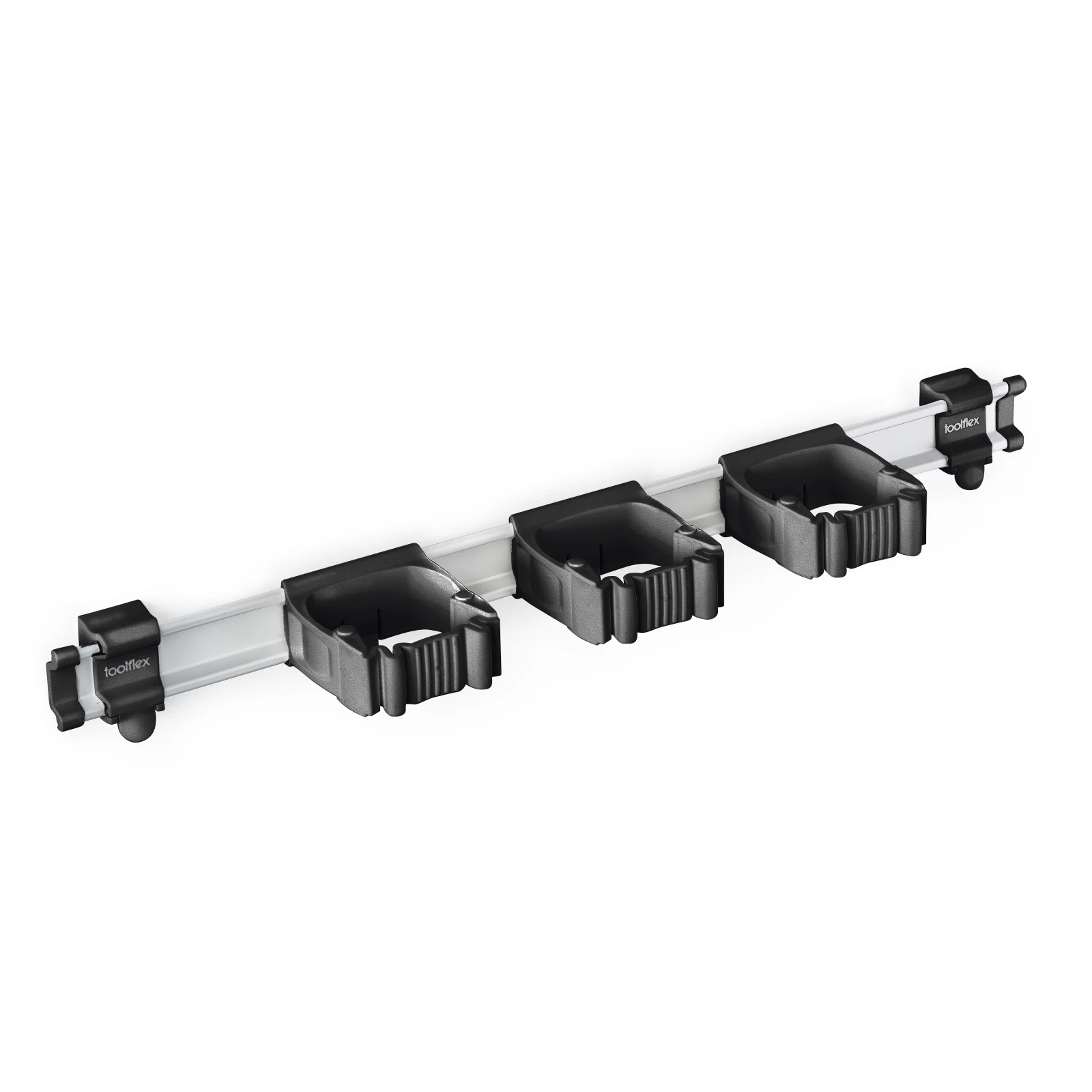 Toolflex One Aluminium Rail Zwart 540 mm - met 3 houders