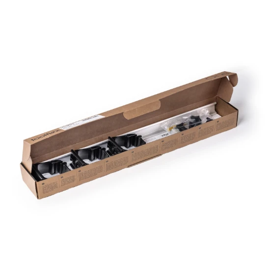 Toolflex One Aluminium Rail Zwart 540 mm - met 3 houders