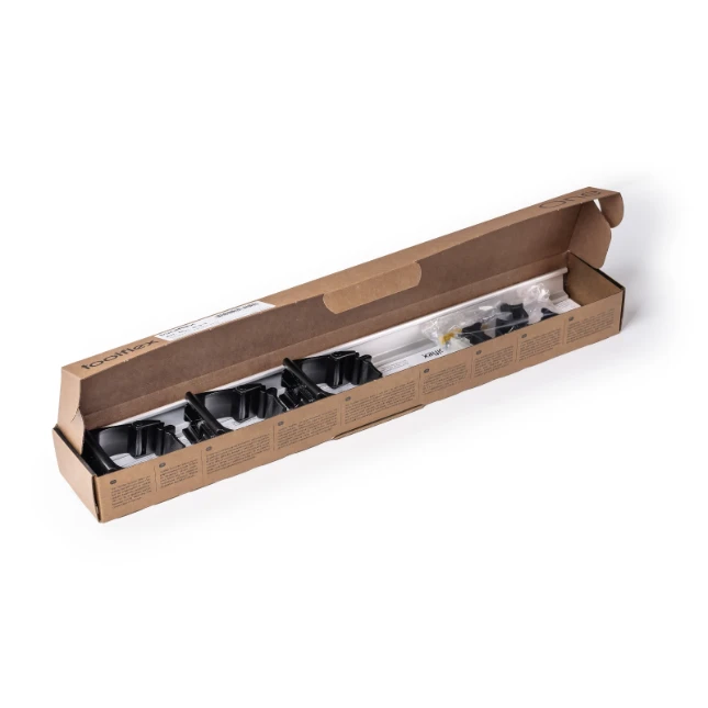 Toolflex One Aluminium Rail Zwart 540 mm - met 3 houders