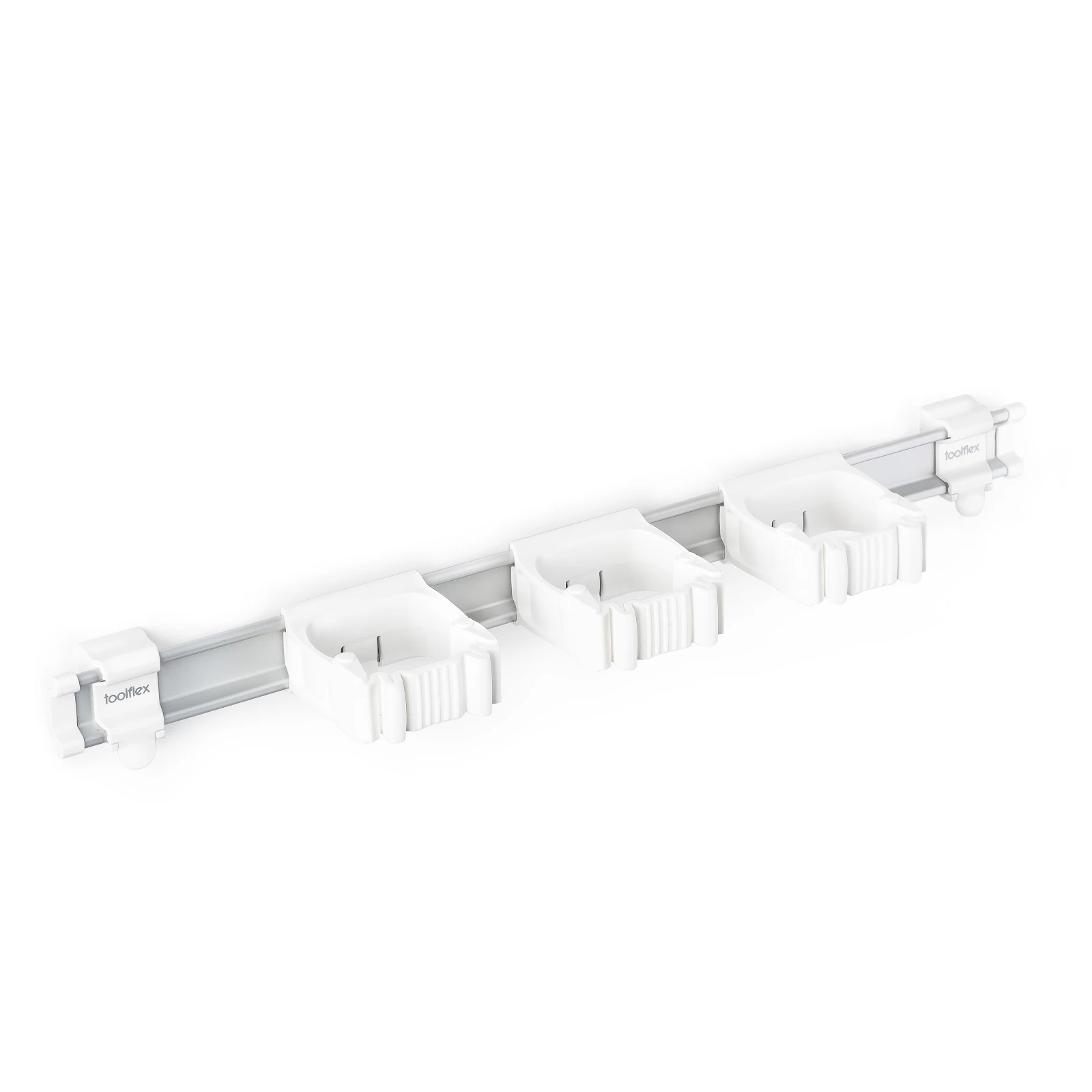 Toolflex One Aluminium Rail Wit 540 mm - met 3 houders