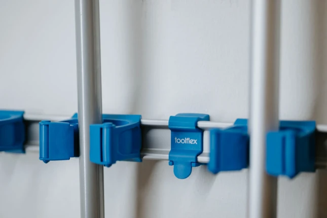 Toolflex One Aluminium Rail Blauw 540 mm - met 3 houders