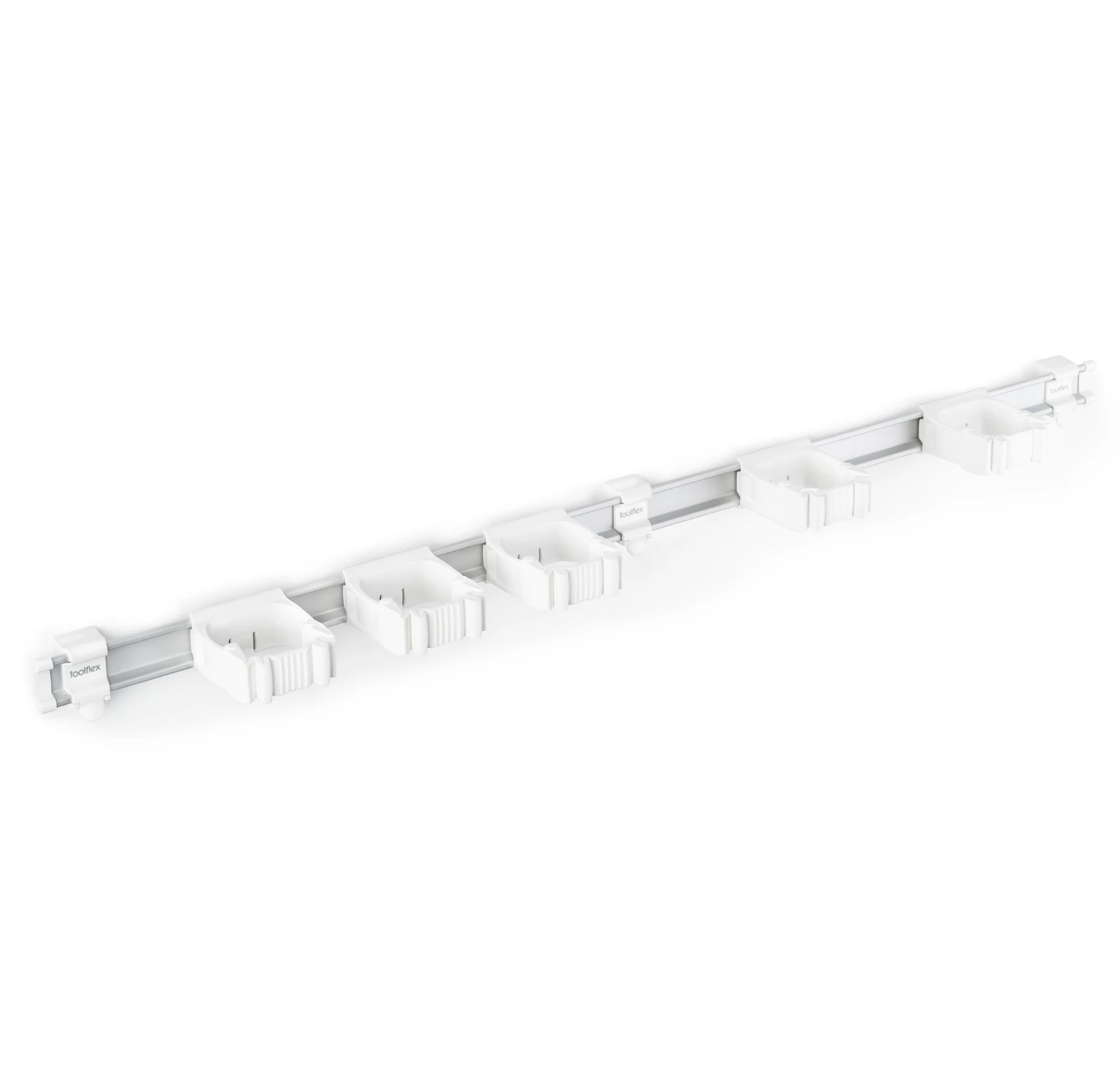Toolflex One Aluminium Rail Wit 940 mm - met 5 houders
