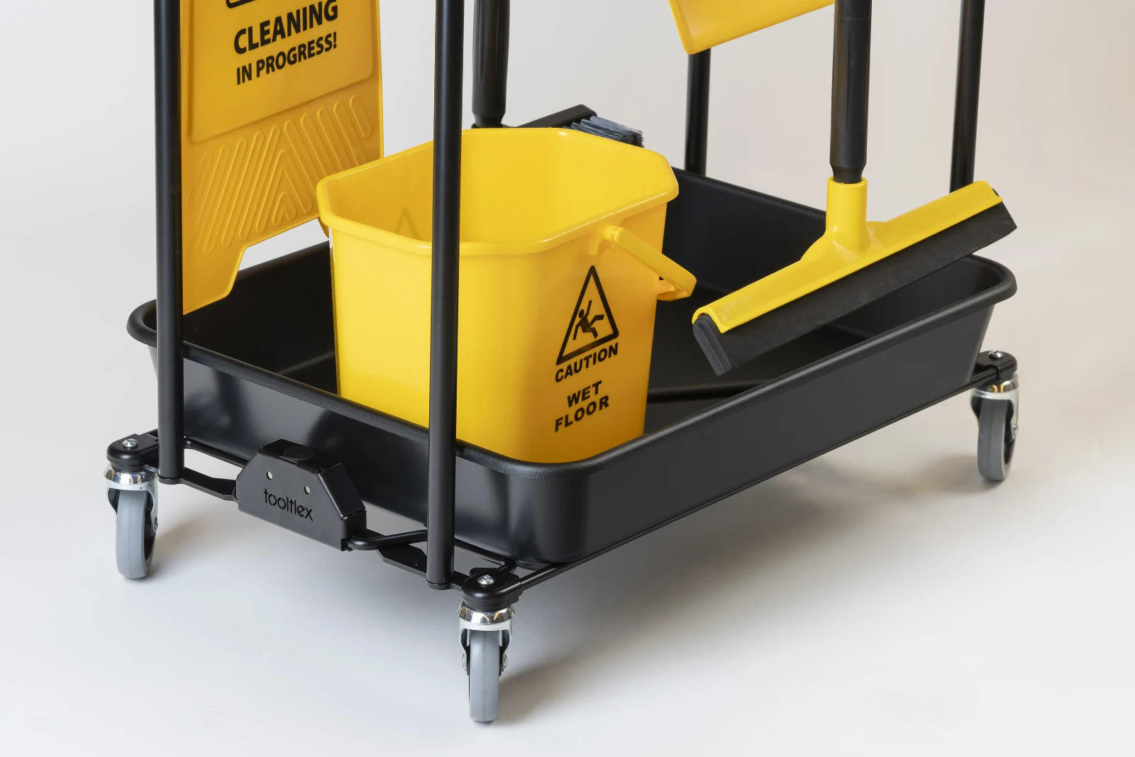 Toolflex One Utility Schoonmaakwagen Zwart - dubbel