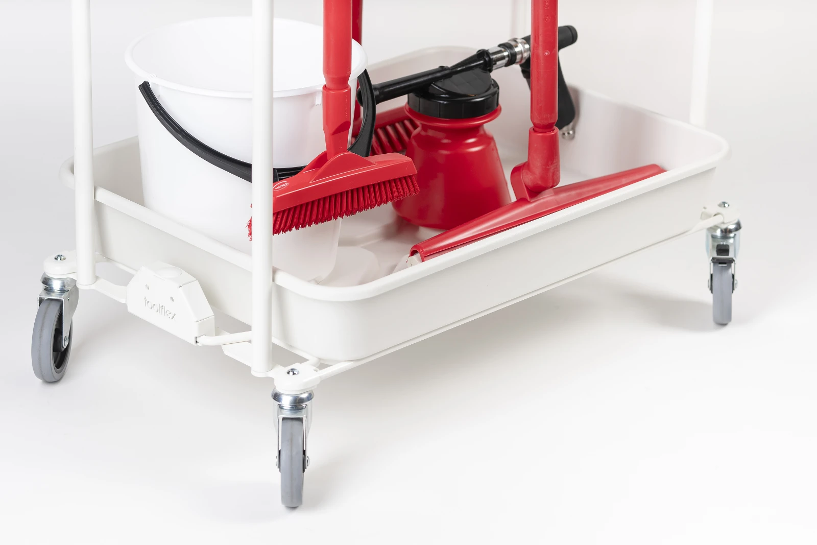 Toolflex One Utility Schoonmaakwagen Wit - dubbel