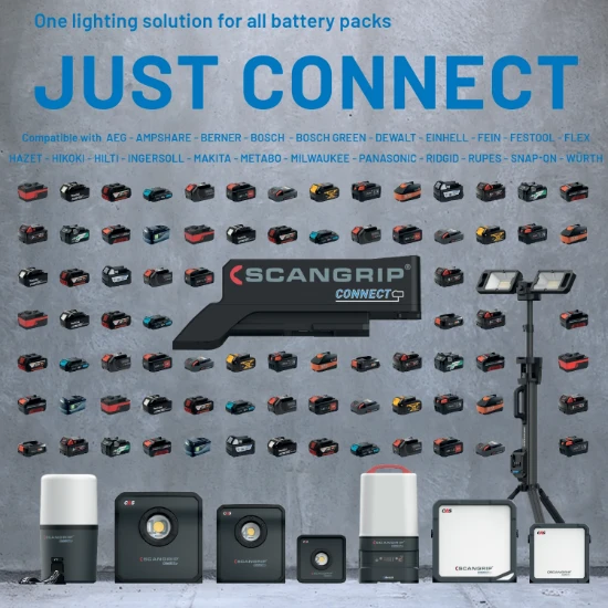 Scangrip Werklamp Tower 8 Connect met statief