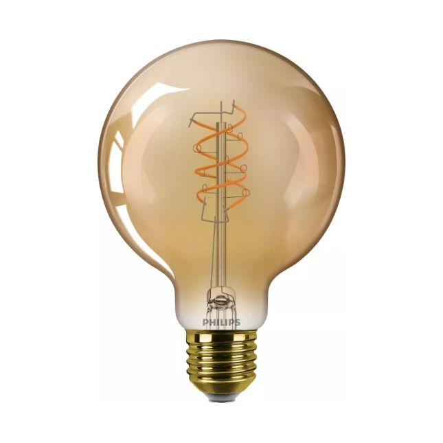 Philips Vintage LED Filament Globe G95 60W E27 Amber