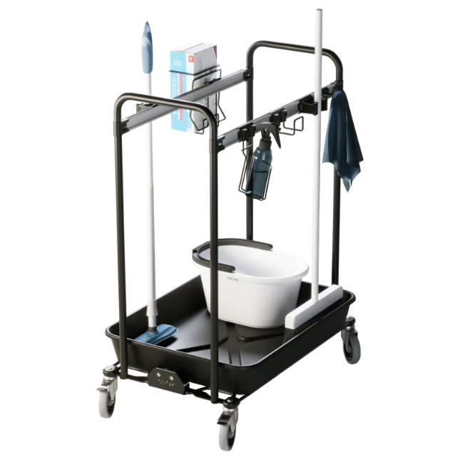 Toolflex One Utility Schoonmaakwagen Zwart - dubbel
