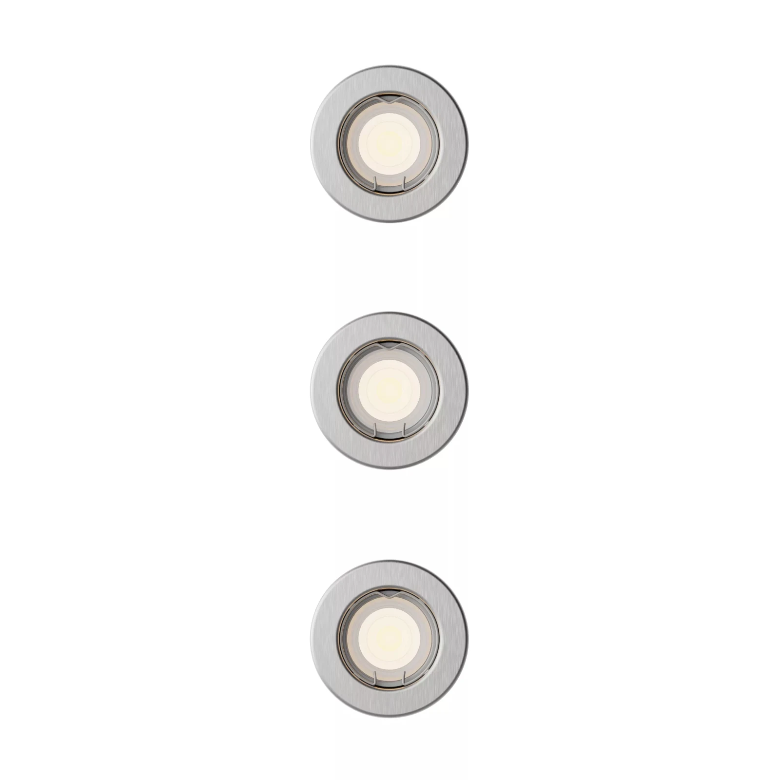 Philips Inbouwverlichting Peridot RD nikkel - zonder lamp (3 stuks)