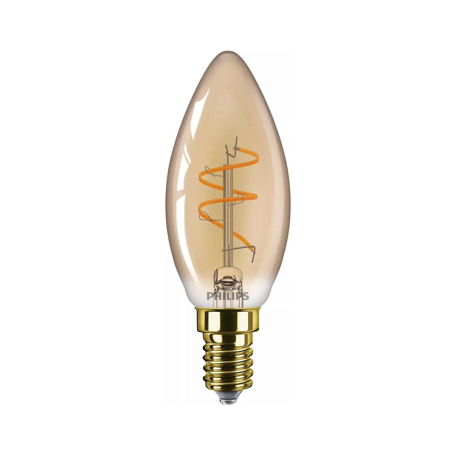 Philips LED Filament kaarslamp 25W B35 E14 Amber
