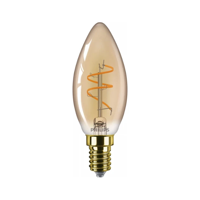 Philips LED Filament kaarslamp 25W B35 E14 Amber