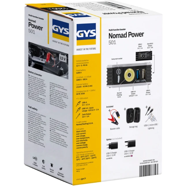 GYS Startbooster Nomad Power 501 12V