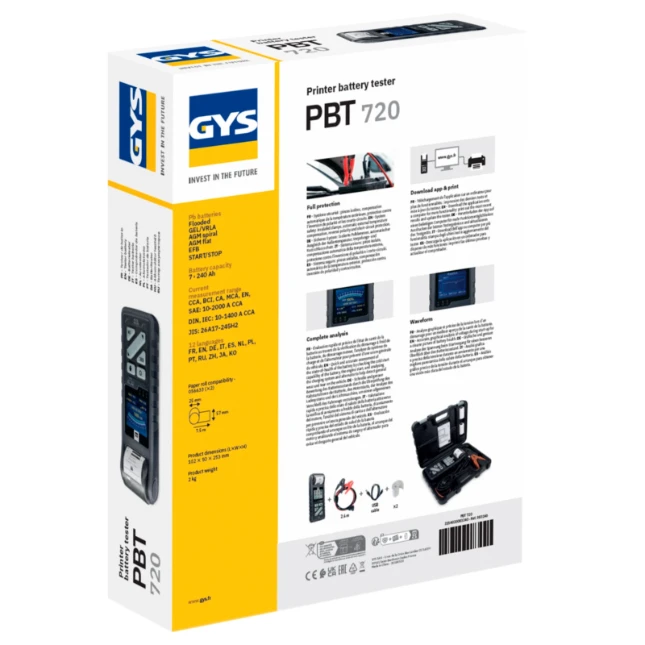 GYS Batterijtester PBT 720 met printer