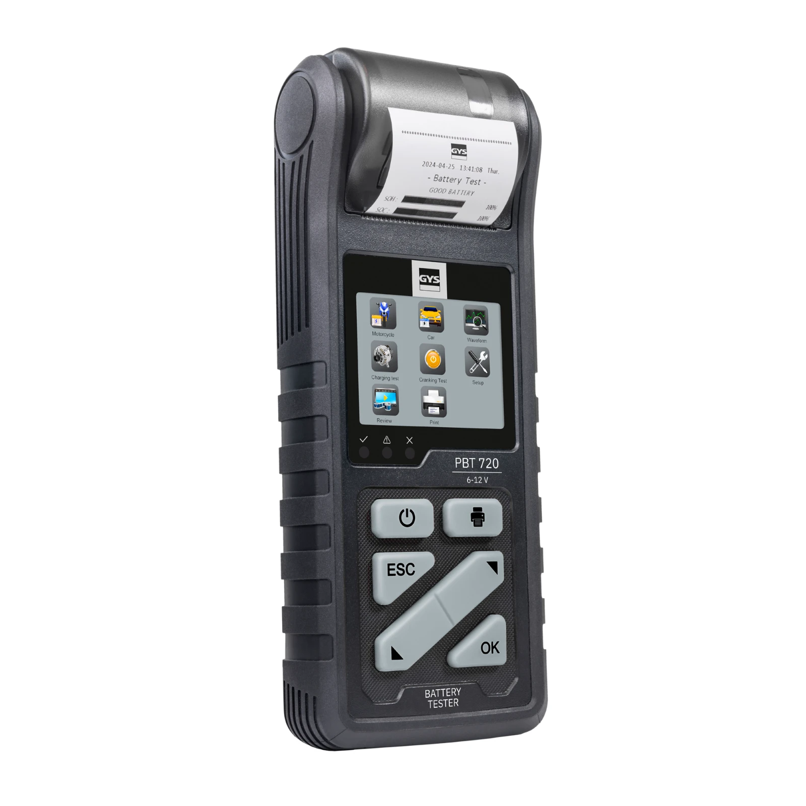 GYS Batterijtester PBT 720 met printer