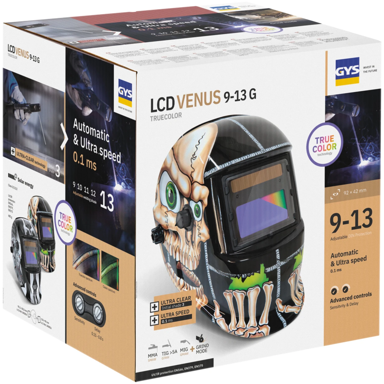 GYS Lashelm LCD Venus 9-13 G Bones True Color