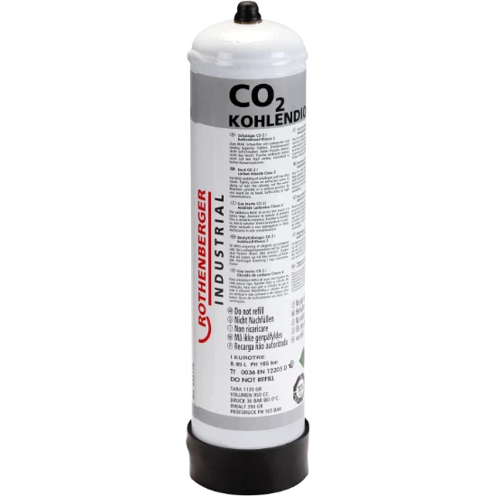 Bouteille de dioxyde de carbone jetable 165 bars