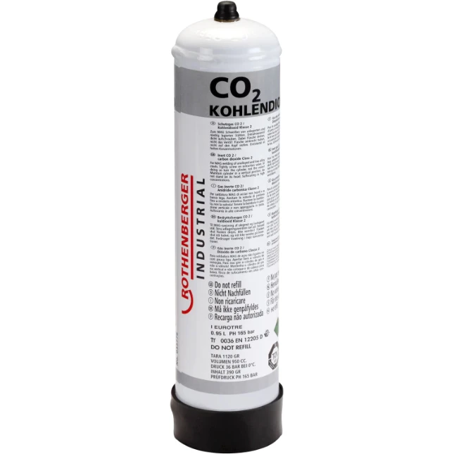 Bouteille de dioxyde de carbone jetable 165 bars