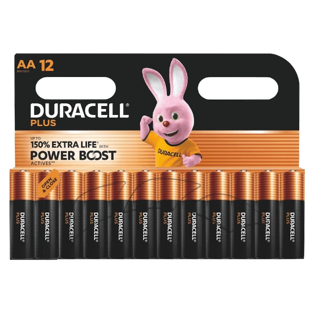 Duracell Plus Alkaline AA-batterijen Power Boost (12 stuks)