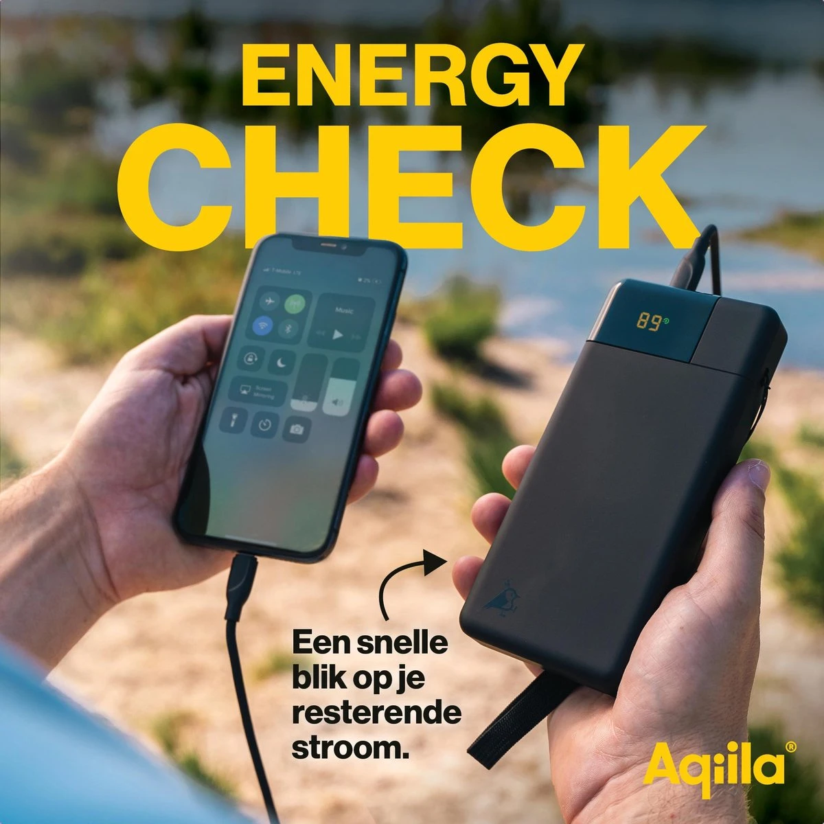 Aqiila Powerbank Powerbird B20+ 65W 20000mAh zwart