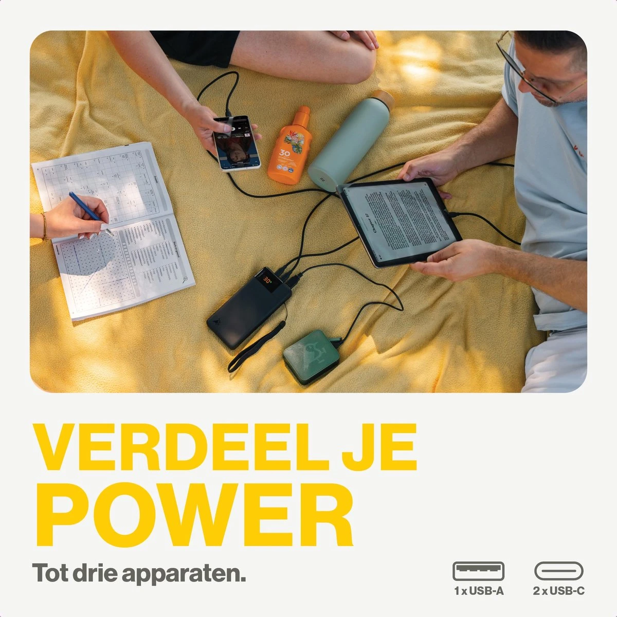 Aqiila Powerbank Powerbird B20+ 65W 20000mAh zwart