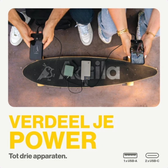 Aqiila Powerbank Powerbird B20+ 65W 20000mAh groen