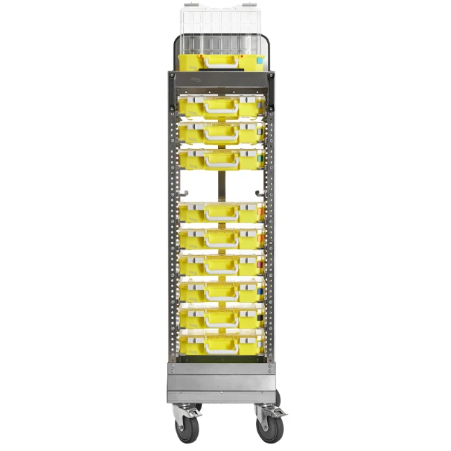 Raaco CarryLite Trolley voor 10 assortimentsdozen 4x8 (leeg)