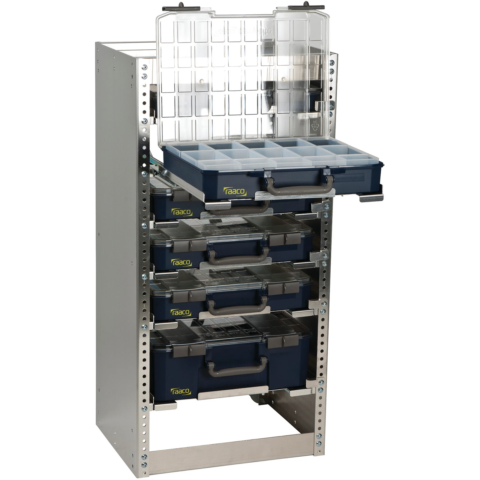 Raaco CarryLite Opbergrek S293 met 6 koffers