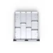 bott Cubio indelingsassortiment 9 compartimenten 650x750x150 mm