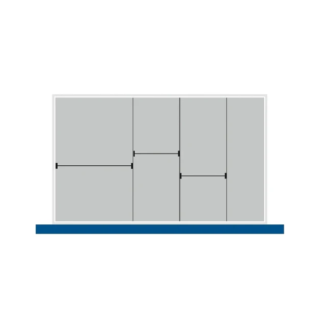 bott Cubio indelingsassortiment 800x525x75mm 7 compartementen