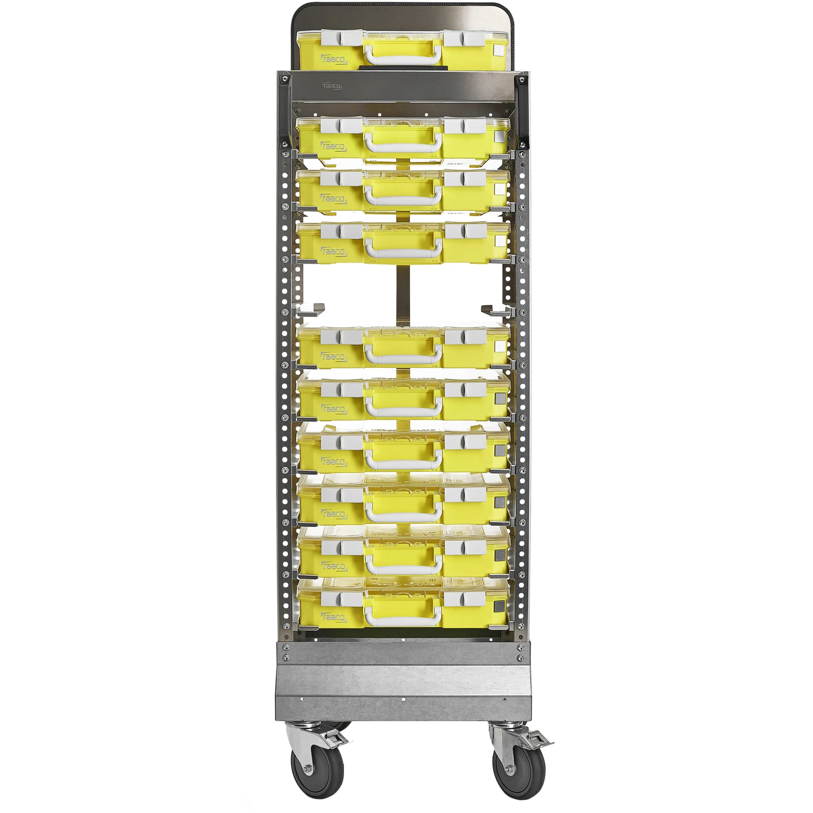 Raaco CarryLite Trolley voor 10 assortimentsdozen 5x10 (leeg)