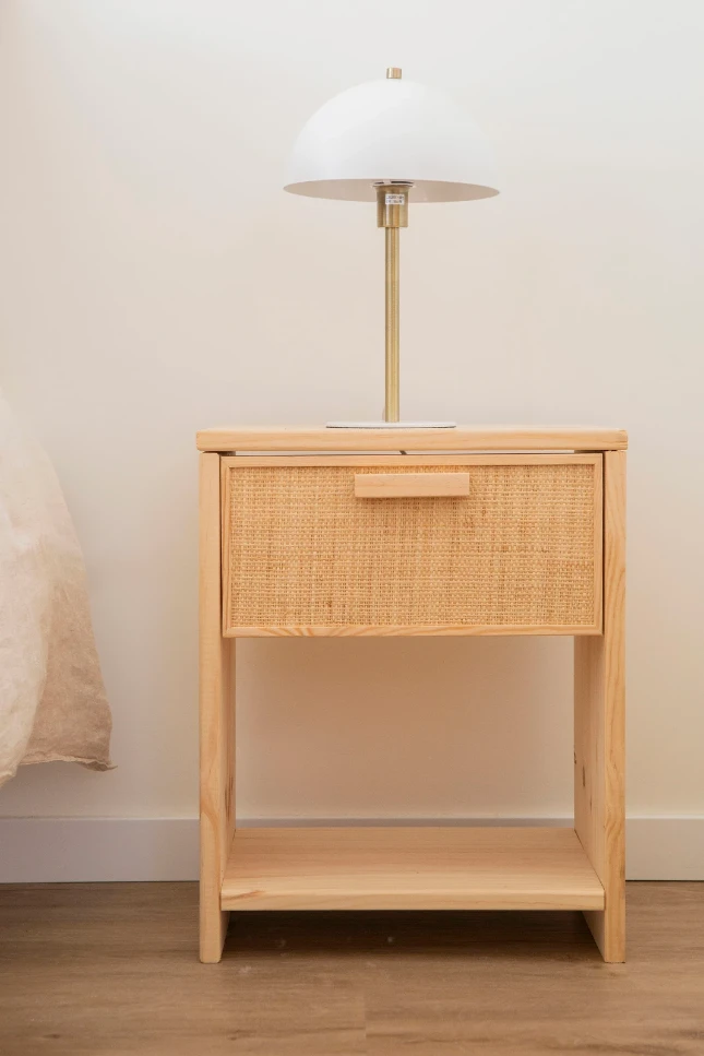 Astigarraga Bijzettafel van  hout en raffia