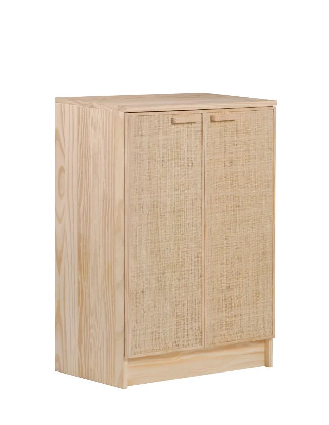 Astigarraga Dressoir van hout en natuurlijk raffia