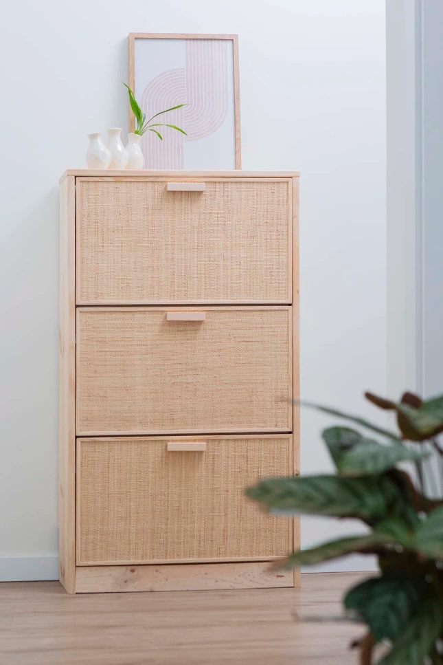 Astigarraga Schoenenrek van hout  en raffia