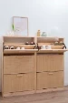 Astigarraga Schoenenrek van hout  en raffia