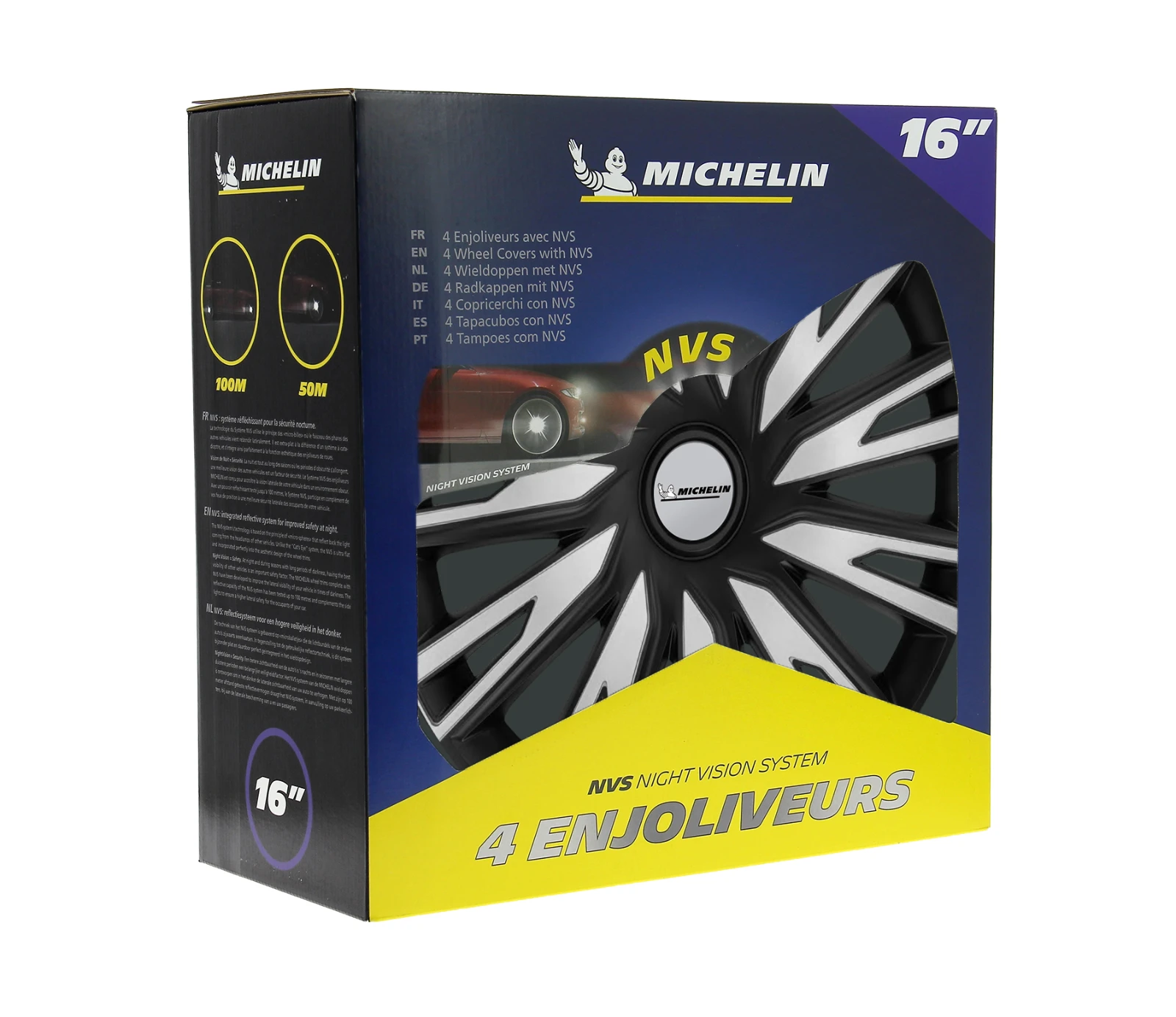 Michelin Wieldoppen 15 inch - zilv/zwa - 4 stuks