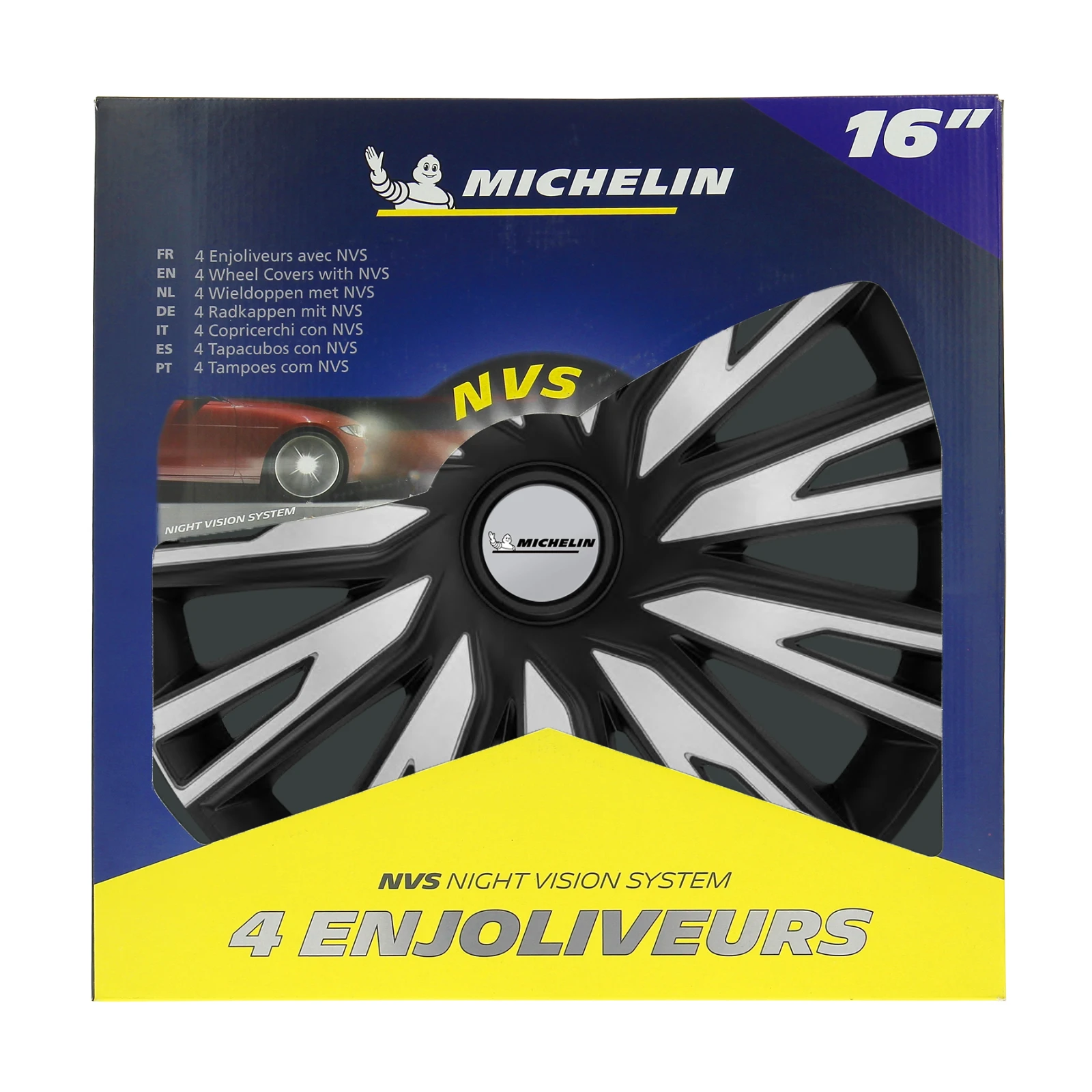 Michelin Wieldoppen 15 inch - zilv/zwa - 4 stuks