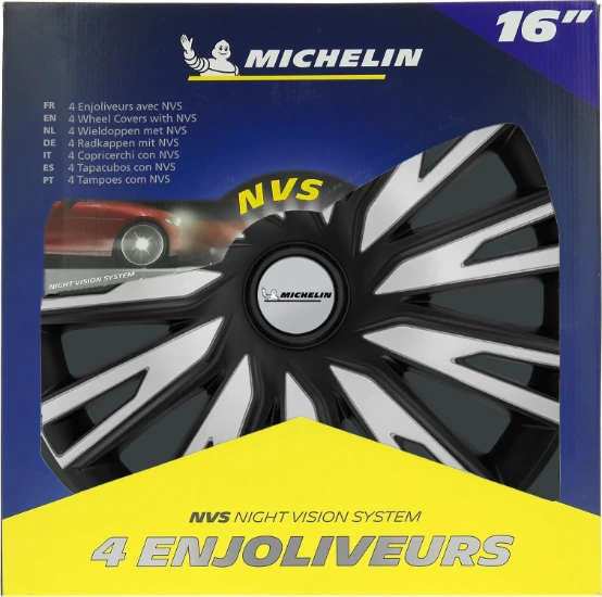 Michelin Wieldoppen 15 inch - zilv/zwa - 4 stuks