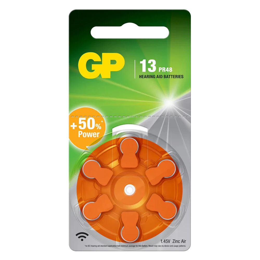 GP ZA13 Hoortoestelbatterij Zinc Air (6 stuks)