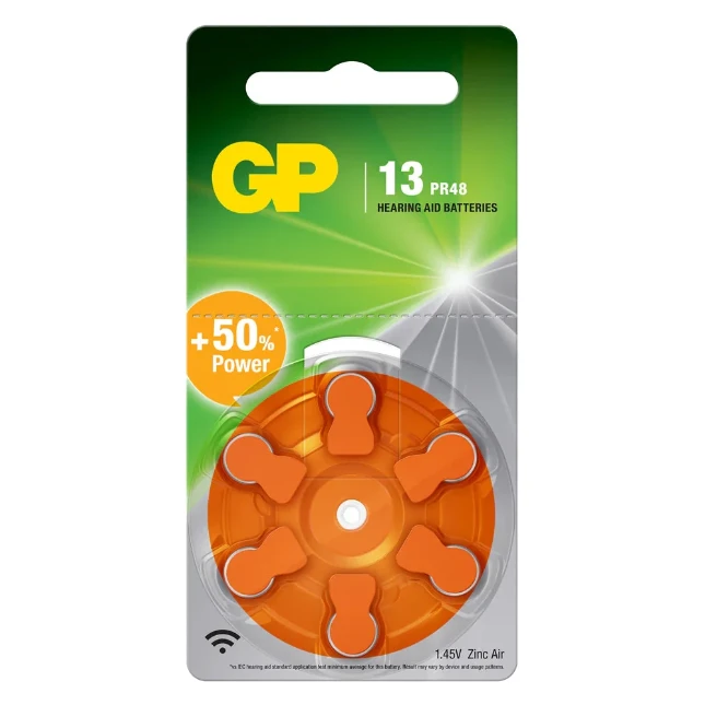 GP ZA13 Hoortoestelbatterij Zinc Air (6 stuks)