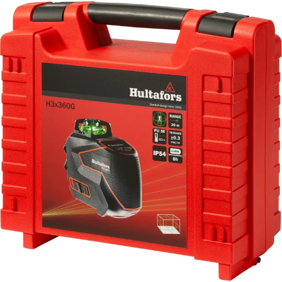 Hultafors Kruislijnlaser H3 groen - 3x360 graden