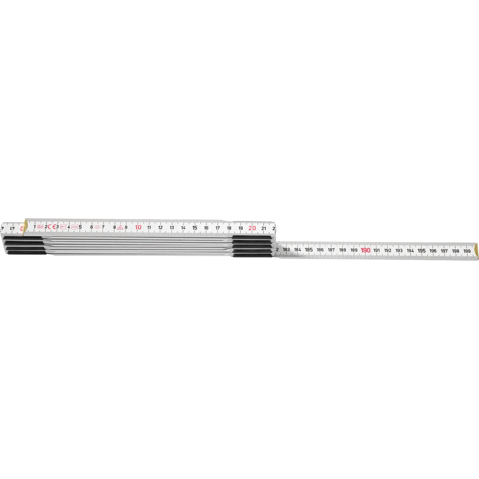 Hultafors Duimstok T59 2m - 10-delig - wit