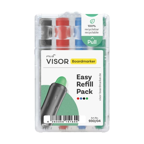 Pica VISOR Boardmarker Navulling multikleur (4 stuks)