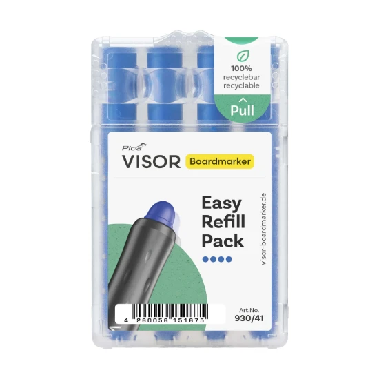 Pica VISOR Boardmarker Navulling blauw (4 stuks)