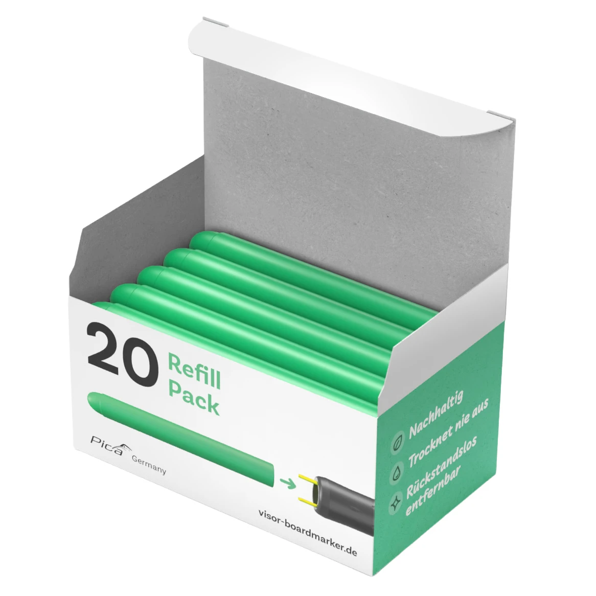 Pica VISOR Boardmarker Navulling groen (20 stuks)