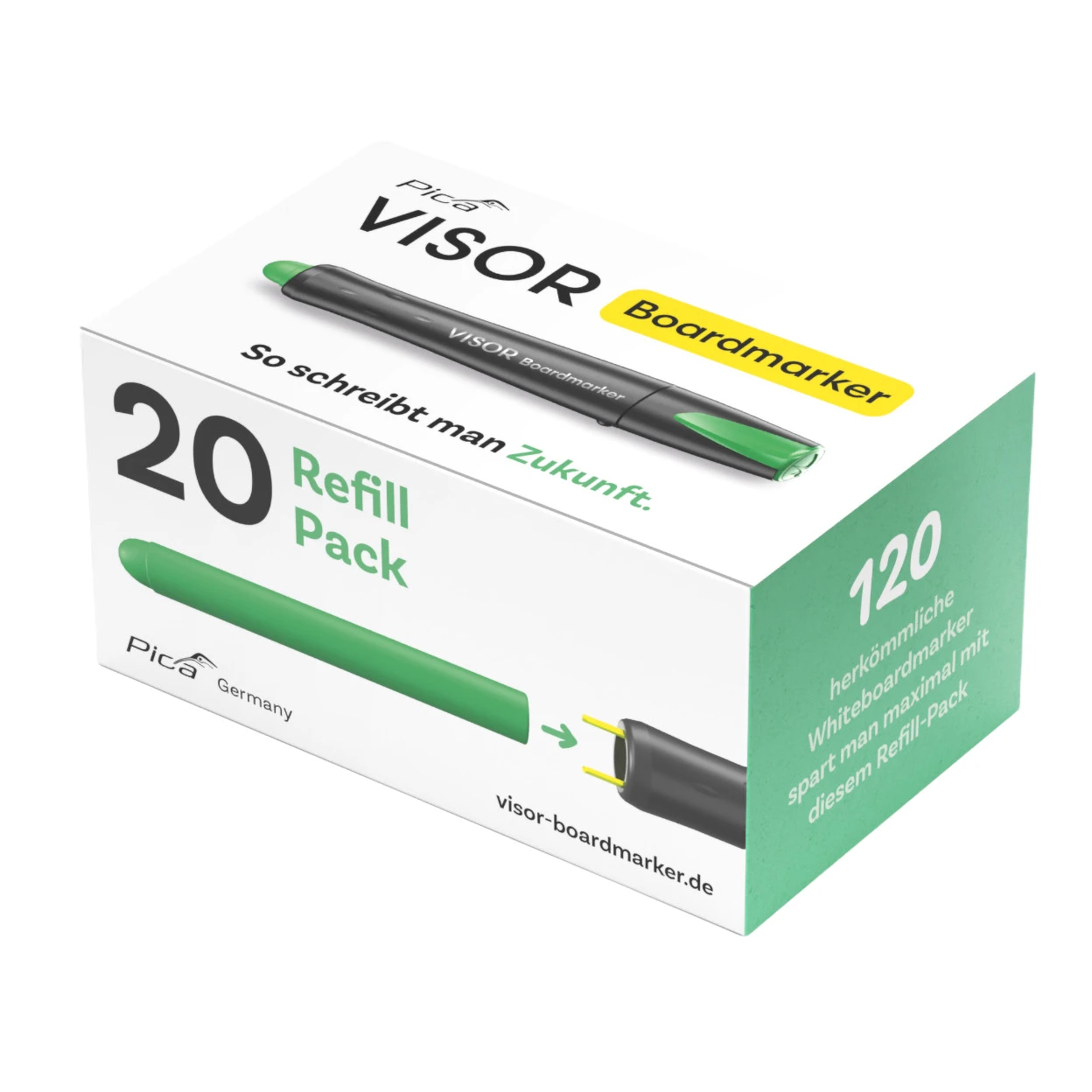 Pica VISOR Boardmarker Navulling groen (20 stuks)