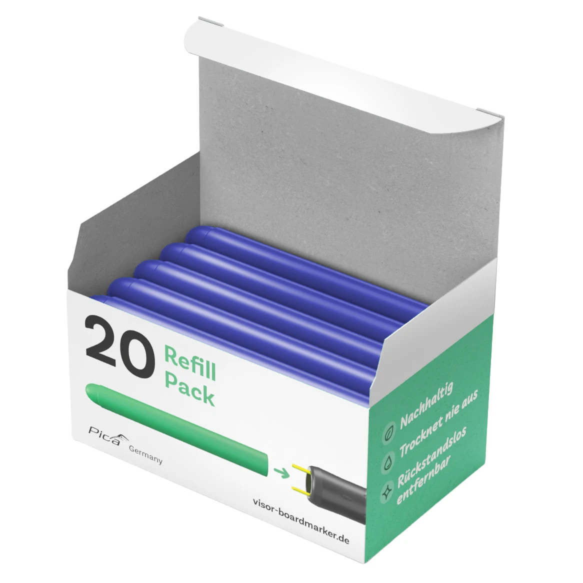 Pica VISOR Boardmarker Navulling blauw (20 stuks)