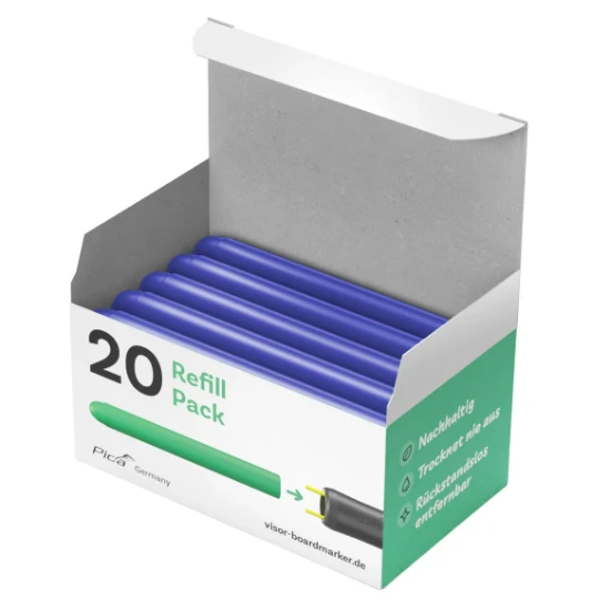 Pica VISOR Boardmarker Navulling blauw (20 stuks)