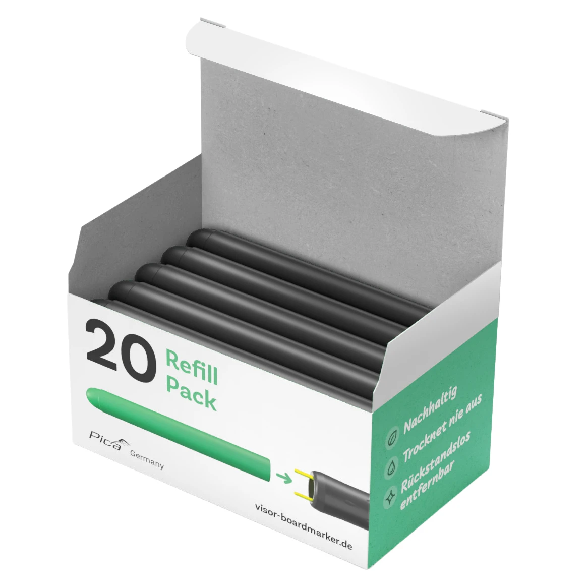 Pica VISOR Boardmarker Navulling zwart (20 stuks)