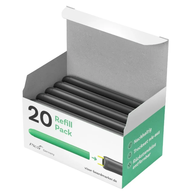 Pica VISOR Boardmarker Navulling zwart (20 stuks)