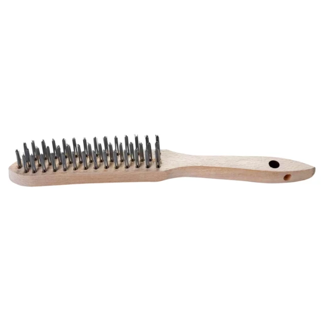 Brosse metallique a main, 3 rangees